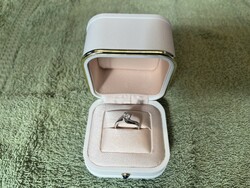 18K white gold ring with 0.20Ct diamond with certificate