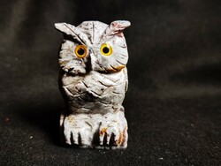 LEÁRAZTAM!!! Kézzel faragott zsírkő bagoly figura