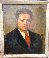 Male portrait - 1934 Paris - Hungarian painter - painting