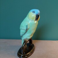 Retro  kerámia papagáj figura