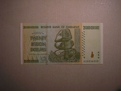 Zimbabwe - 20 000 000 000 Dollars 2008 UNC