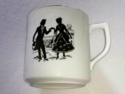 Vintage, ritka, árnyképes bögre