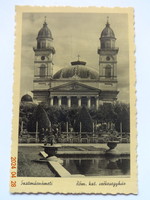 Régi postatiszta Weinstock képeslap: Szatmárnémeti, Róm. kat. székesegyház