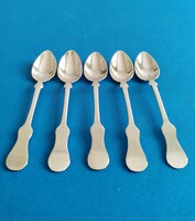 Silver 5-piece mocha spoon violin shape