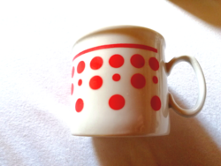 Zsolnay, large red dot pattern mug 27.