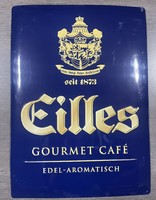 Eilles Gourmet Café domború festett fém reklám tábla !
