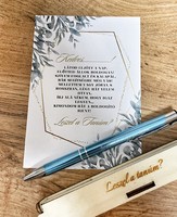 Witness invitation pen in gift box - turquoise