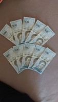 500 bolívares sorszámkövető LOT! UNC.