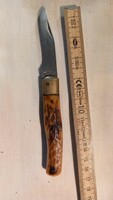Old knife with bone handle, pocket knife