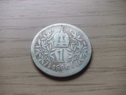 1 Crown silver medal 1896 Austria