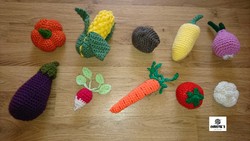 Crochet toy vegetable package
