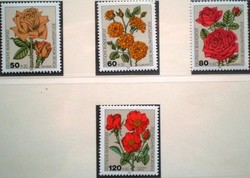 N1150-3 / Németország 1982 Népjólét : Kertirózsák bélyeg postatiszta
