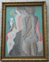 Signed by Béla Kádár - seated female nude