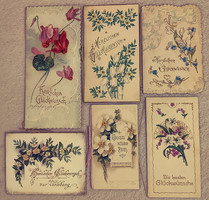 Art Nouveau embossed greeting cards around 1900