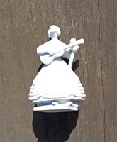 Fehér Herendi porcelán Déryné figura