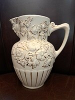Antique Zsolnay porcelain pitcher with bachus head