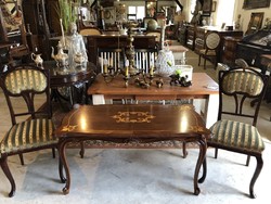 Renovated Viennese Baroque marquetry table.