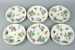 6 small plates with Victoria pattern from Herend.