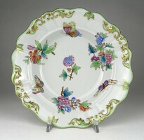 1Q692 antique rich Victoria pattern Old Herend porcelain bowl plate