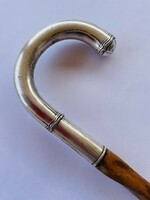 Walking stick with silver handle