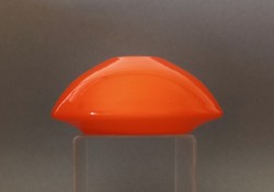 Walther Gropius bauhaus 'TAC02' narancs/fehér üveg váza Rosenthal Studio 1969 ritka