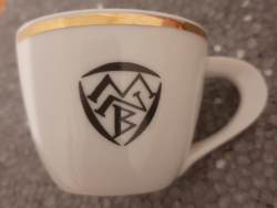 Zsolnay kávés csésze MNB felirat, logó kávés csésze