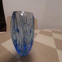 Rudolf Schröter gyönyörű halványkék üvegváza