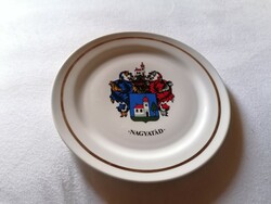 Very Rare, Nagyatád City Coat of Arms Zsolnay Large Wall Plate