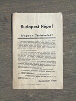 1956-os szorólap, Budapest Népe! Magyar Testvéreink! Kecskemét Népe