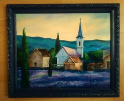 István Finta - Easter in Transylvania oil painting