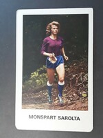 Card calendar 1979 - retro pocket calendar with inscription monspart, take part, for hardened youth