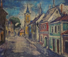 Remsey Iván (1921-2006) : Színes házak / Szentendre
