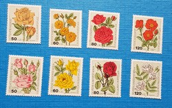 2 Nszk rose stamp series 1982 postal clearance.