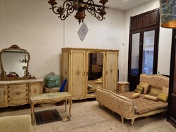Rococo bedroom set - hand painted, walnut wood