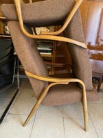 Pair of retro armchairs. Mid century Antonin Suman Ton, Czechoslovakia 1950.