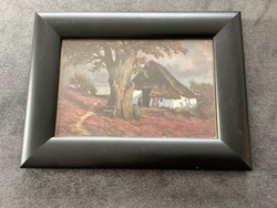 Antique small print in a modern frame.