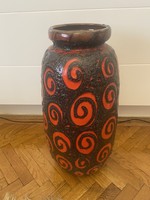 A huge West German snailed floor vase
