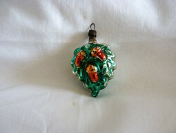 Old glass Christmas tree decoration - oak leaf!