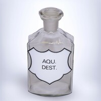 Transparent apothecary bottle