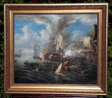 Sea battle / ship painting.