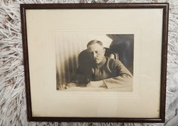 Original photo of Aurel Stromfeld, framed.