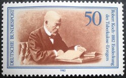 N1122 / Németország 1982 Tuberkulózis : Robert Koch bélyeg postatiszta