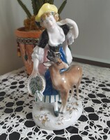Karl ens female figure with a deer, with a small beauty flaw