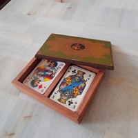 Fa kártyatartó doboz