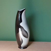 Ritka gyűjtői Koczor Sándor Hollóházi  Pingvin váza