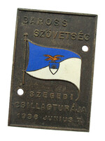 Baross association's Szeged star tour 1936.Vi.7. Radiator grill plaque