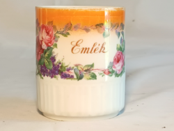 Zsolnay rosy memorial mug