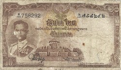 10 bath 1953 Thaiföld 1.