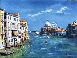 Afternoon in Venice - contemporary impression with a white frame!