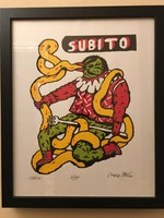 Attila Stark's (1979-) numbered screen print of a subito-seizure.